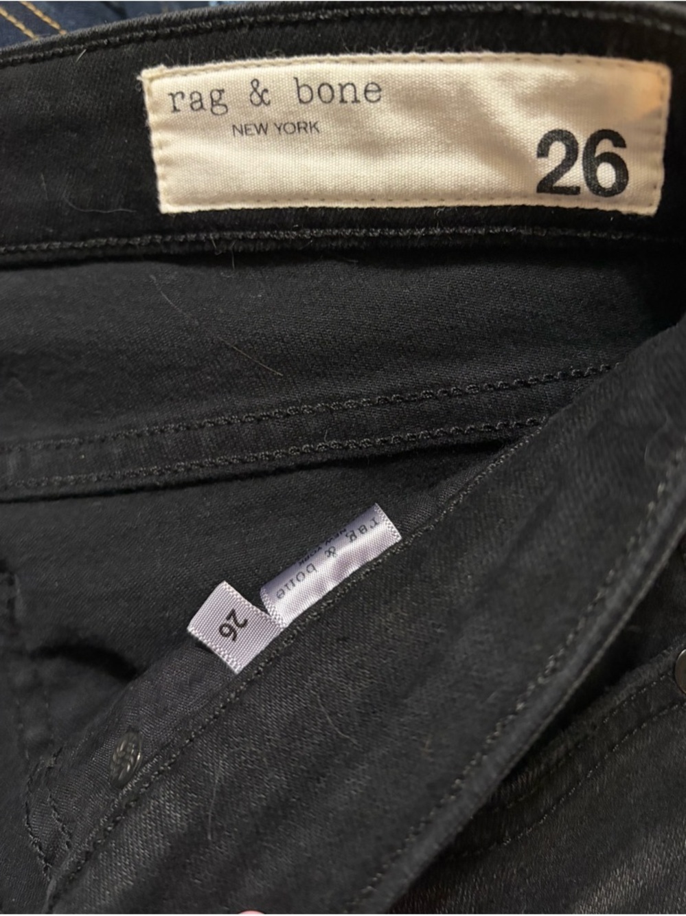 rag & bone Black Distressed Ankle Jeans - Picture 8 of 9